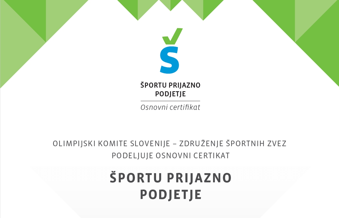 RLS honoured by the Slovenian Olympic Committee as a sports-friendly company