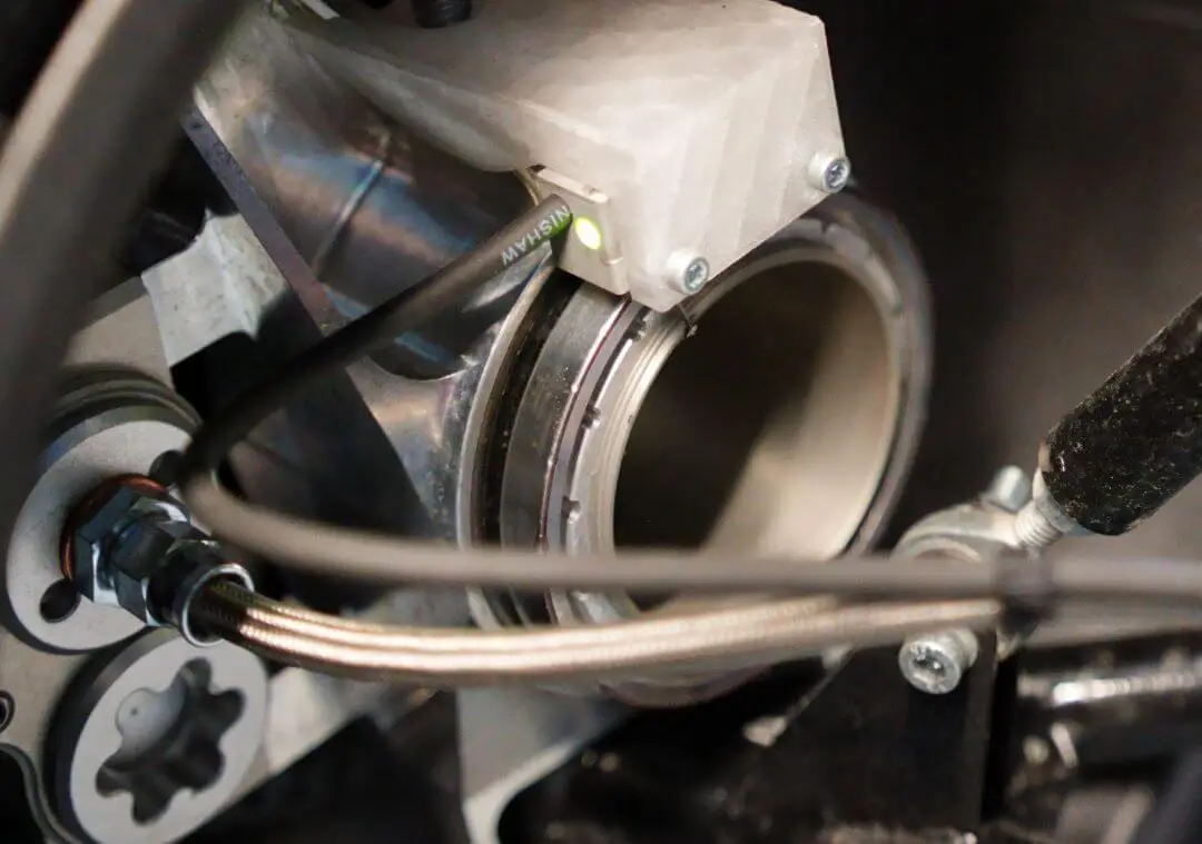 Wheel assembly with LM13 encoder for measuring rotation speed